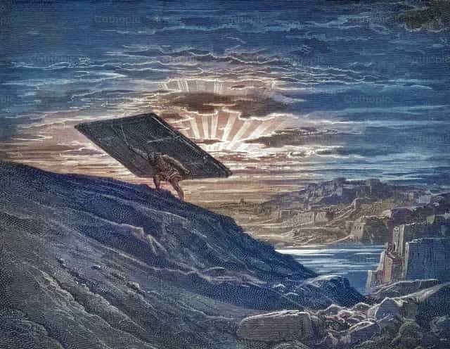 삼손이 가자 성문을 운반하다 - 가톨릭 스톡 이미지 - 사진 제공 Bible and Art