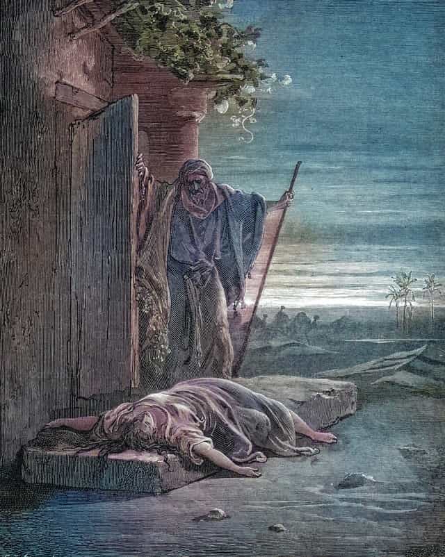 A levita felesége felháborodott - Katolikus stockképek - Fotó: Bible and Art