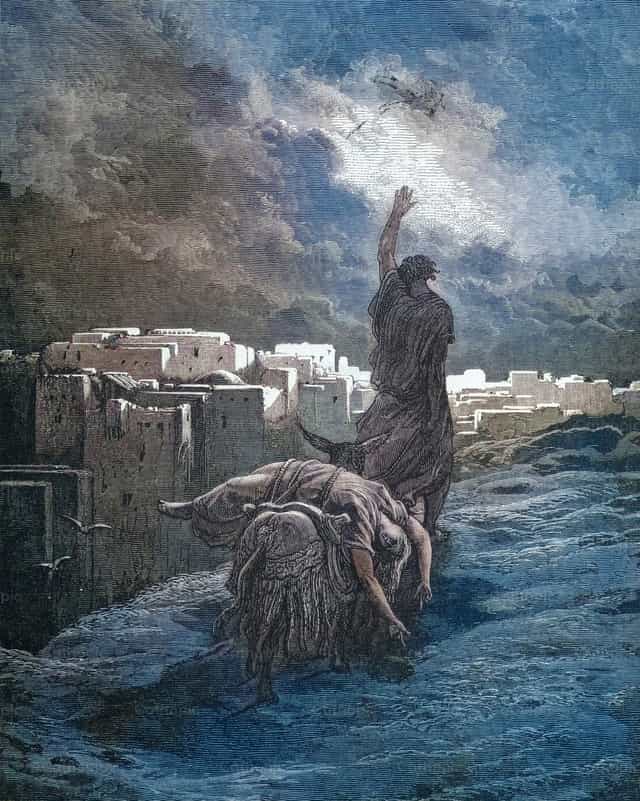 A lévita felesége holttestét viszi - Katolikus stockképek - Fotó: Bible and Art