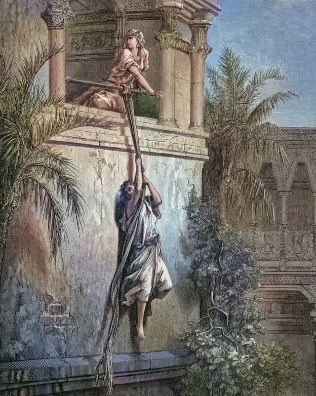 大卫的逃脱 - 天主教图库图片 - 摄影： Bible and Art