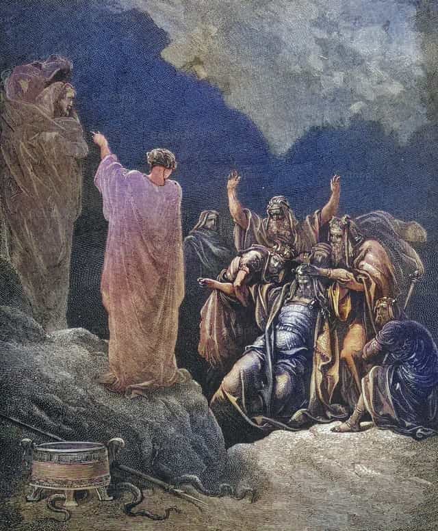 扫罗拜访恩多的女巫 - 天主教图库图片 - 摄影： Bible and Art