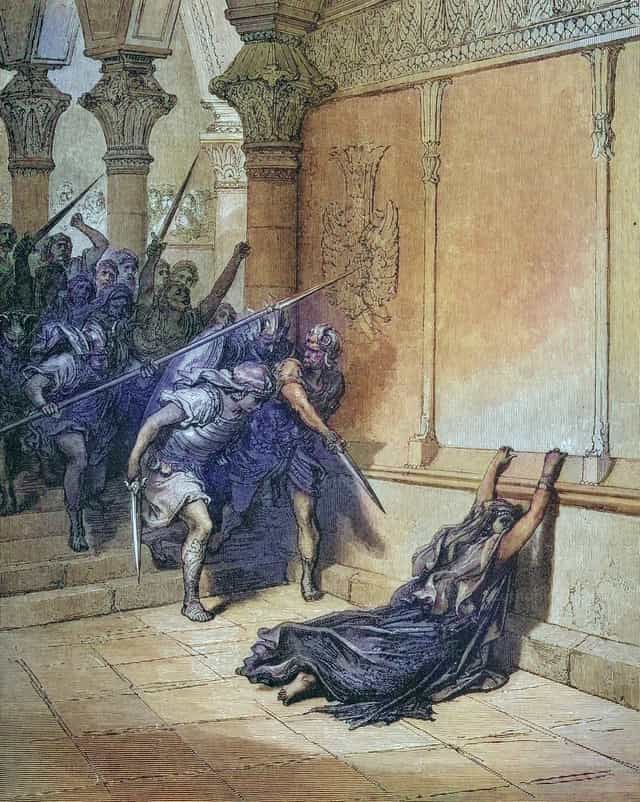 Kamatayan ni Atalia - Mga Catholic stock image - Larawan ni Bible and Art