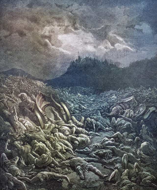 Nakikita ni Josafat ang mga Hukbong Kaaway na Wasak - Mga Catholic stock image - Larawan ni Bible and Art