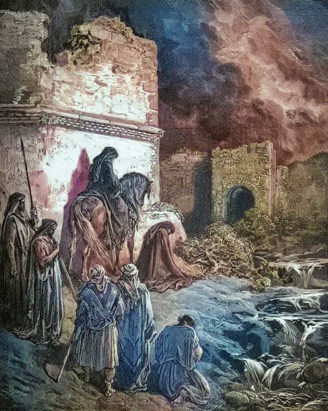 Neemia davanti alle porte di Gerusalemme - Immagini stock cattoliche