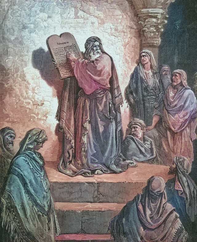 Esra zeigt das Gesetz - Katholische Stockfotos