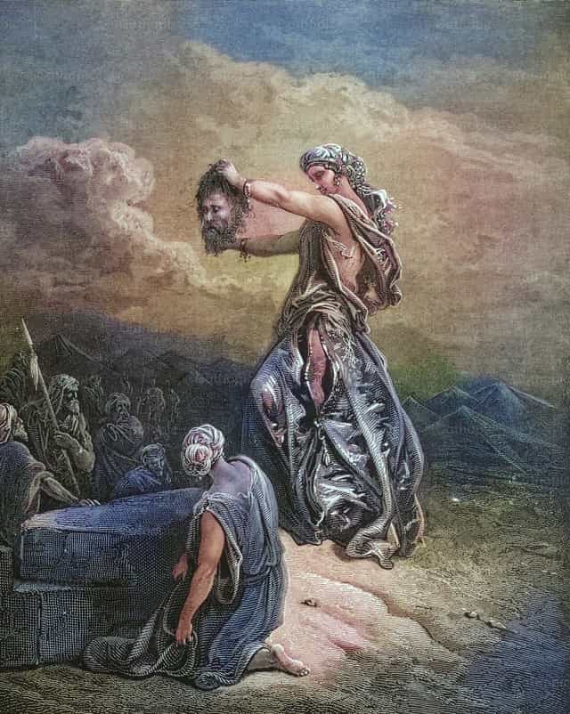 Judith bemutatja Holofernesz fejét - Katolikus stockképek - Fotó: Bible and Art