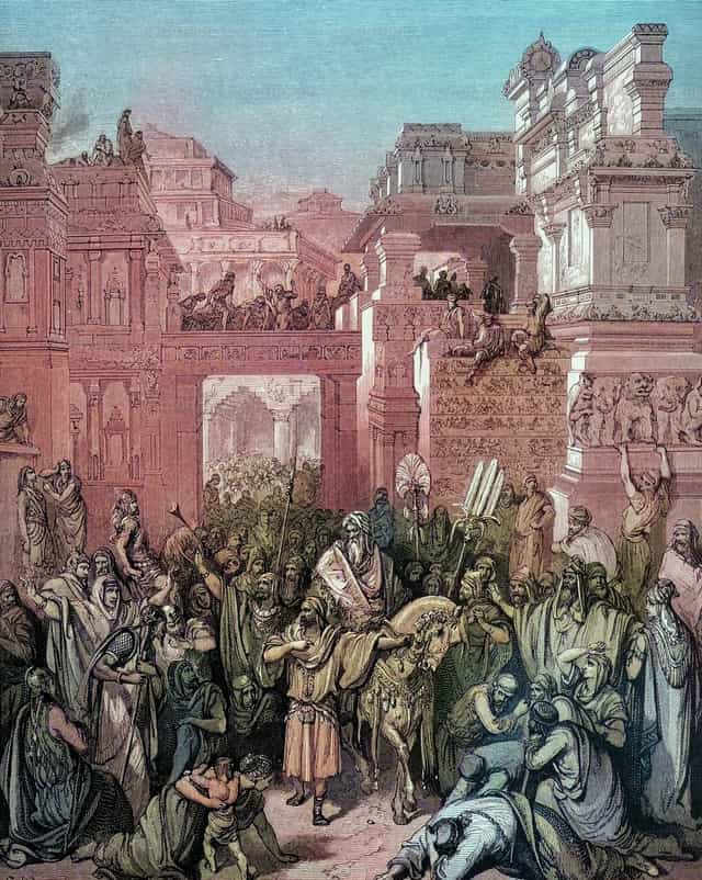 El triunfo de Mordecai - Banco de imágenes católicas - Fotografía por Bible and Art