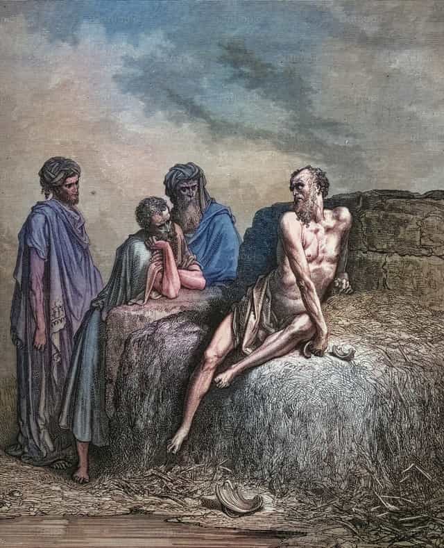 똥더미 위의 욥 - 가톨릭 스톡 이미지 - 사진 제공 Bible and Art