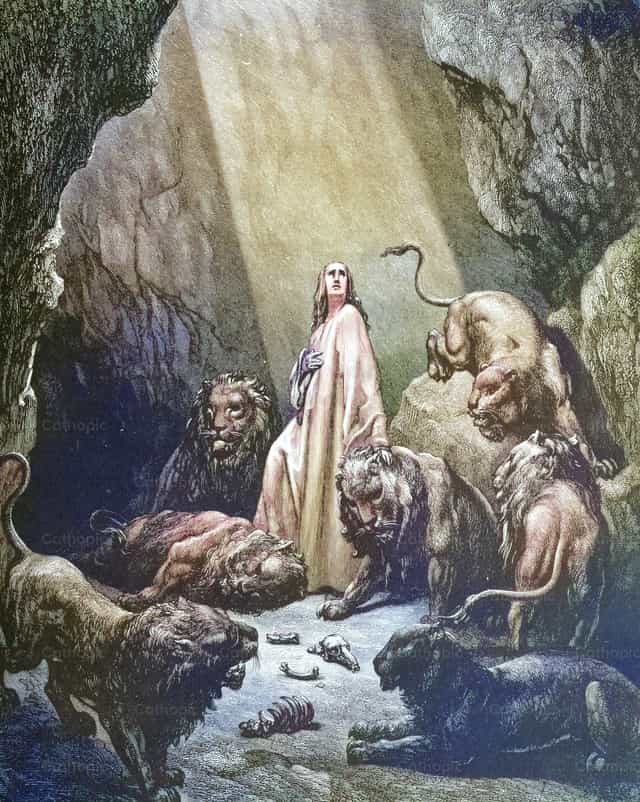 Daniel en el foso de los leones - Banco de imágenes católicas