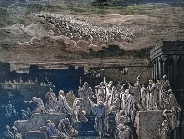 耶路撒冷见军队现于天际 - 天主教图库图片 - 摄影： Bible and Art