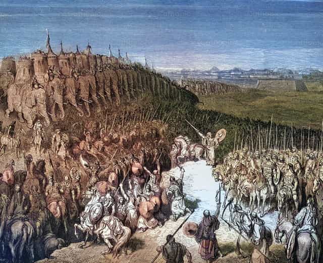 Judas Macabeo se enfrenta a Nicanor - Banco de imágenes católicas