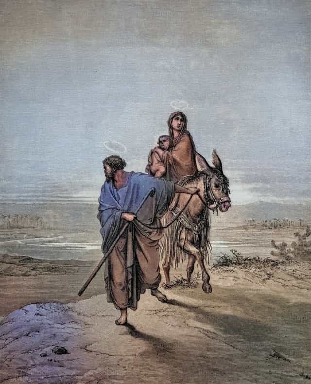 Menekülés Egyiptomba - Katolikus stockképek