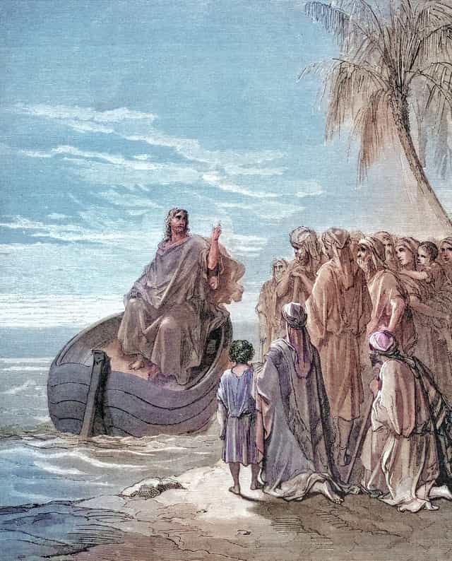 耶稣在加利利海边讲道 - 天主教图库图片 - 摄影： Bible and Art
