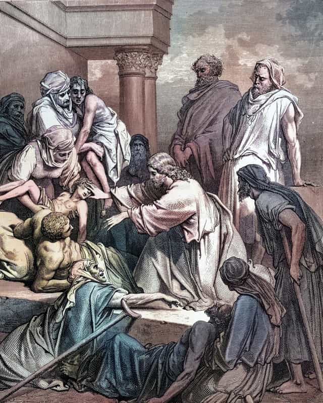 Jézus meggyógyítja a betegeket - Katolikus stockképek - Fotó: Bible and Art