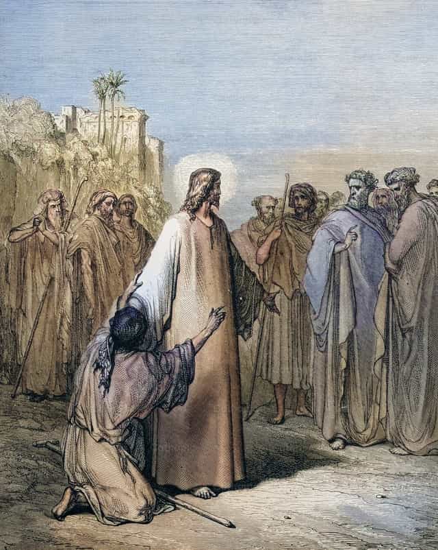 Gesù guarisce il demonio muto - Immagini stock cattoliche - Foto di Bible and Art