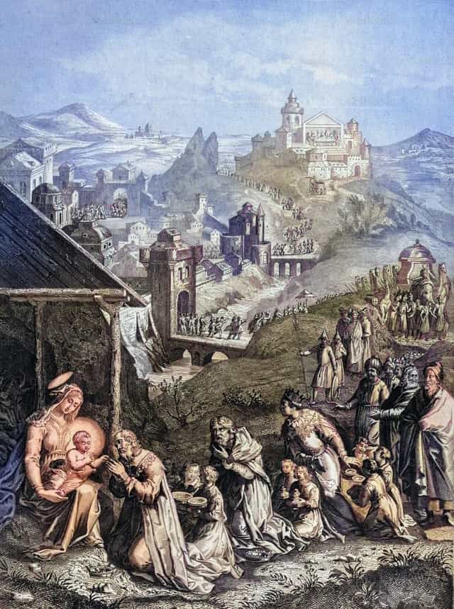Adoração dos Magos — Epifania dos Três Reis - Imagens católicas de stock