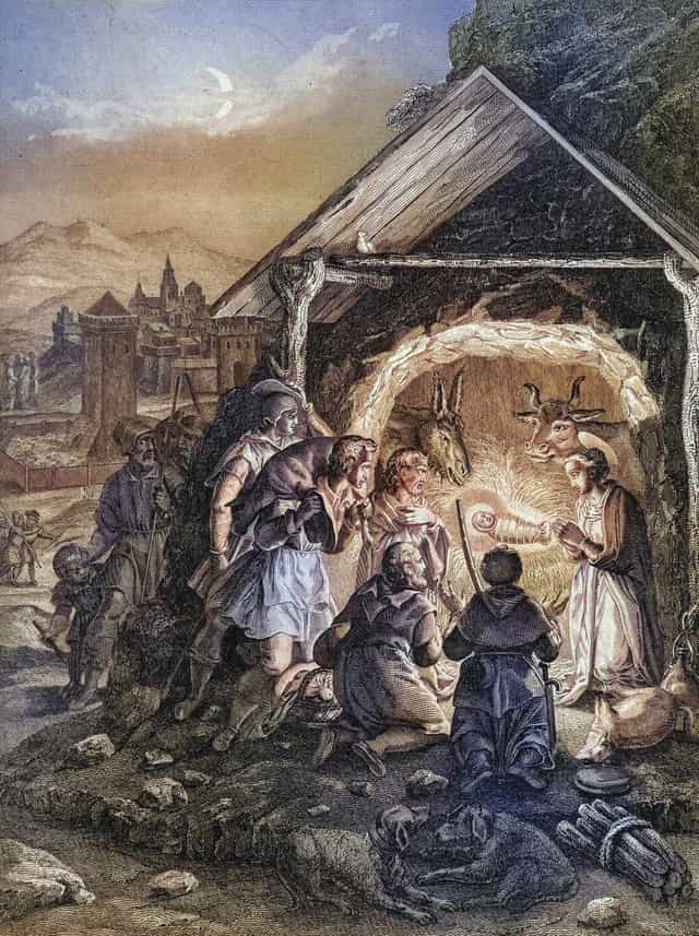 A pásztorok imádása – Betlehemi jelenet - Katolikus stockképek - Fotó: Bible and Art