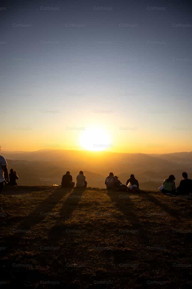 Together at Dusk - Catholic stock images