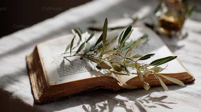 Biblia és olajág - Katolikus stockképek - Fotó: Carolina BR