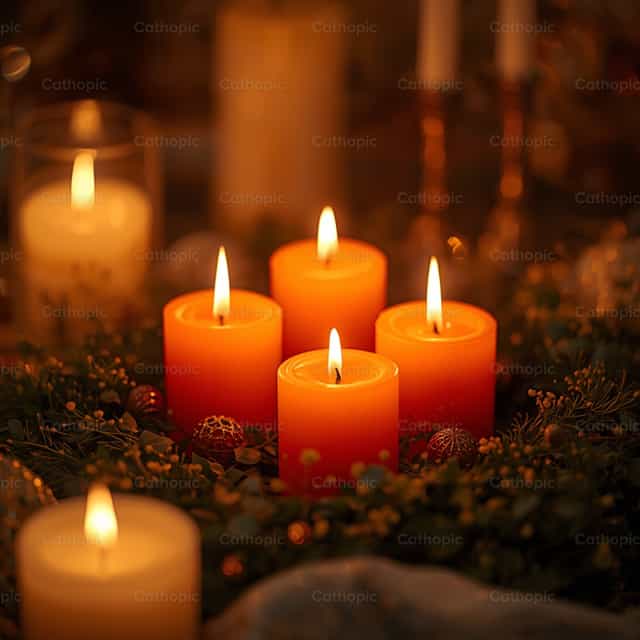 Adventskranz - Katholische Stockfotos