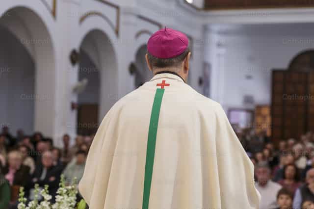 Predigt des Bischofs an die Gläubigen einer Pfarrei - Katholische Stockfotos - Foto von Diócesis de Córdoba