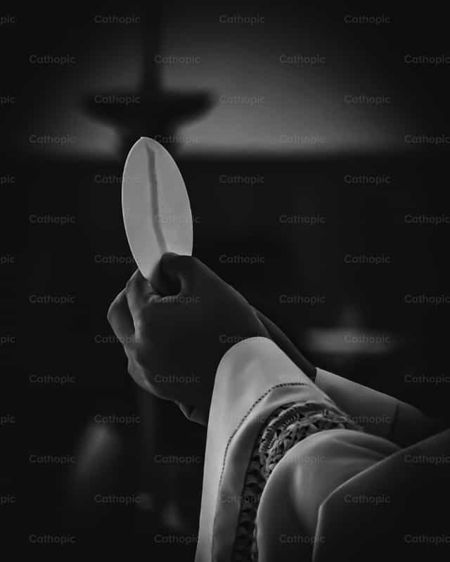 Eukaristiya - Mga Catholic stock image