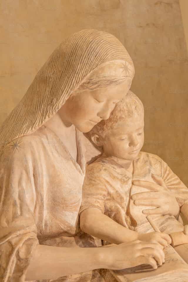 Aprender com Jesus - Imagens católicas de stock