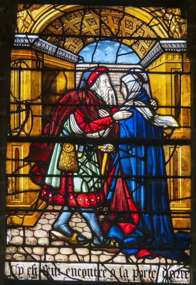 Anne and Joachim at the golden gate - Catholic stock images - Photo by Joan Sutter