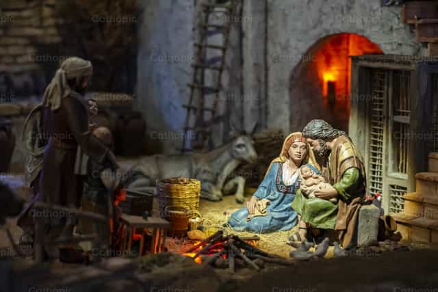 Christmas nativity scene - Catholic stock images
