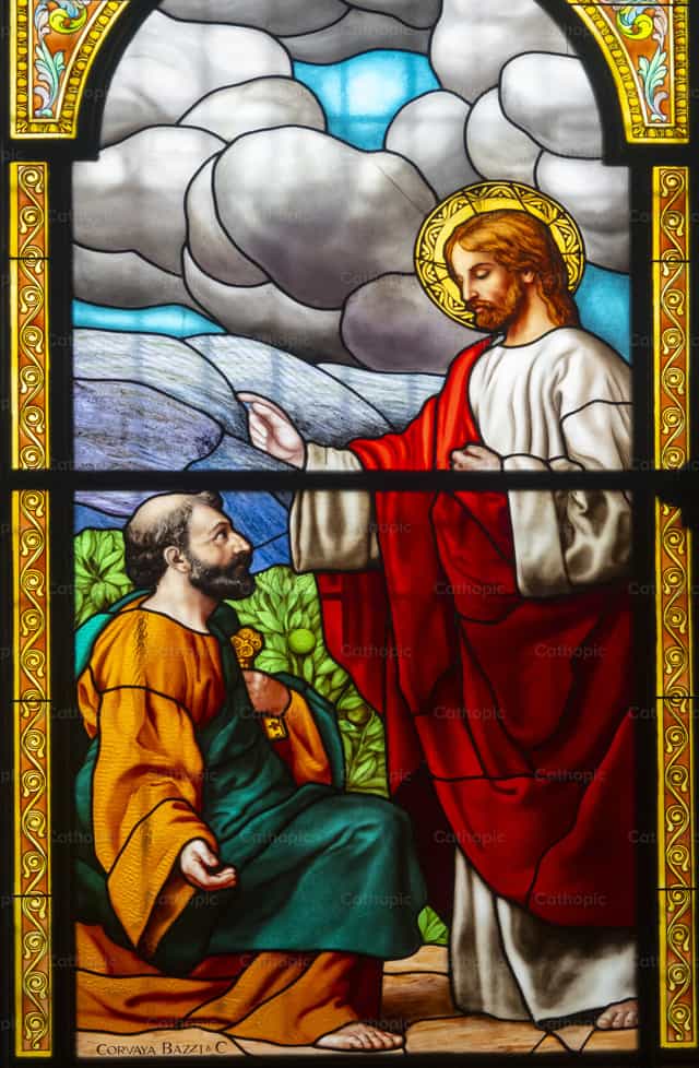 Jesus übergibt Petrus die Schlüssel - Katholische Stockfotos - Foto von Joan Sutter