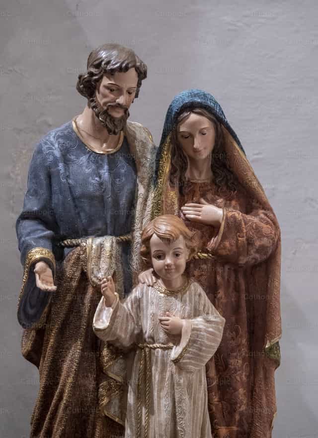 Banal na Pamilya: Hesus, Maria at Jose - Mga Catholic stock image