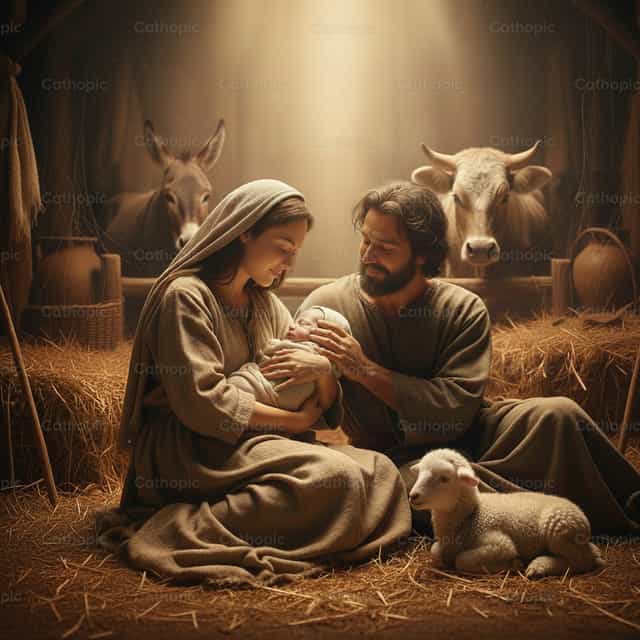 Escena de Navidad - Banco de imágenes católicas