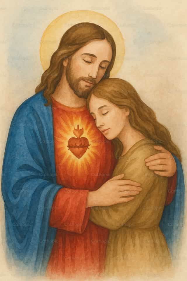 Sagrado Coração de Jesus - Imagens católicas de stock