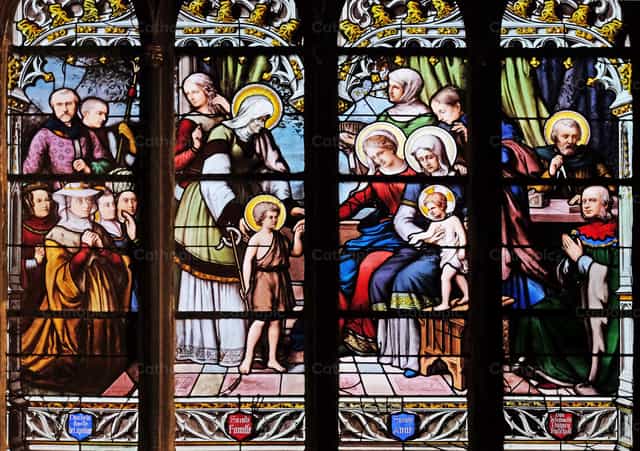 Glasfenster in der Kirche Saint-Séverin in Paris - Katholische Stockfotos - Foto von Zvonimir Atletić