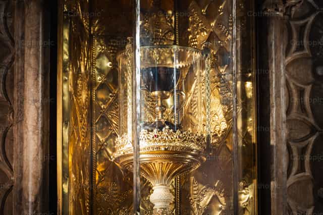 Saint Graal de Valence - Images catholiques de stock