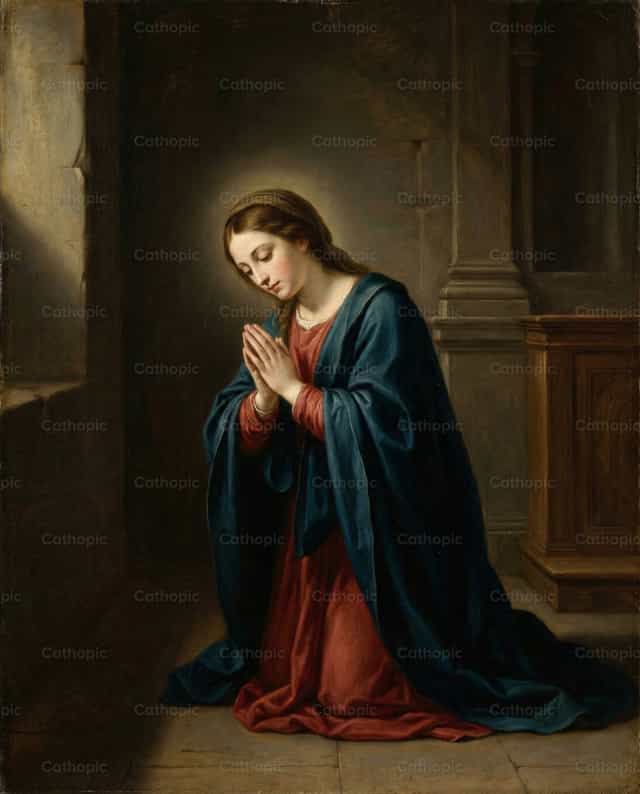 Ang Birheng Maria sa Panalangin - Mga Catholic stock image