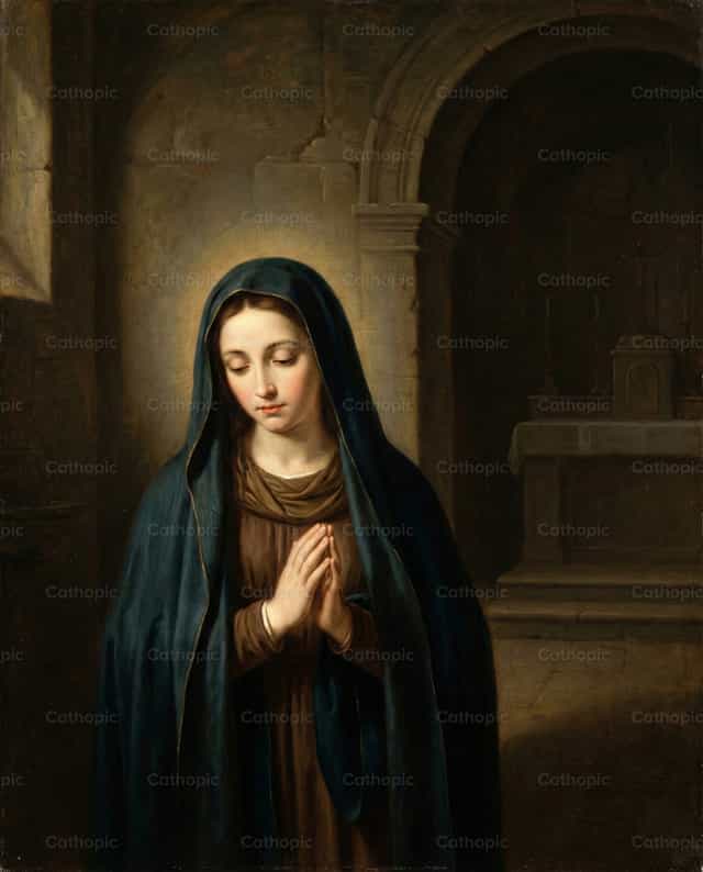 La Vierge Marie en prière - Images catholiques de stock