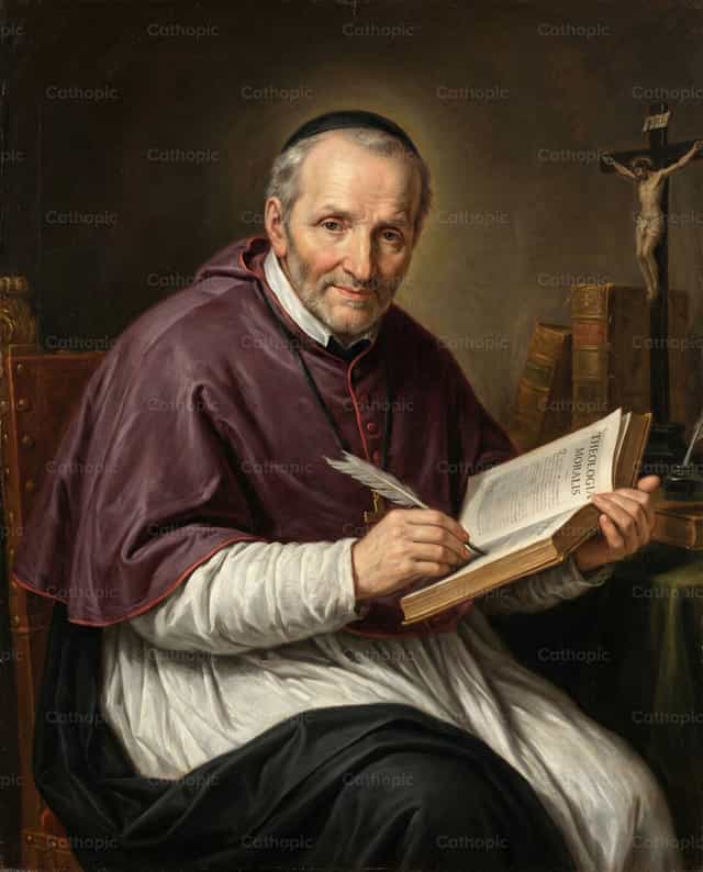 Saint Alphonse-Marie de Liguori - Images catholiques de stock