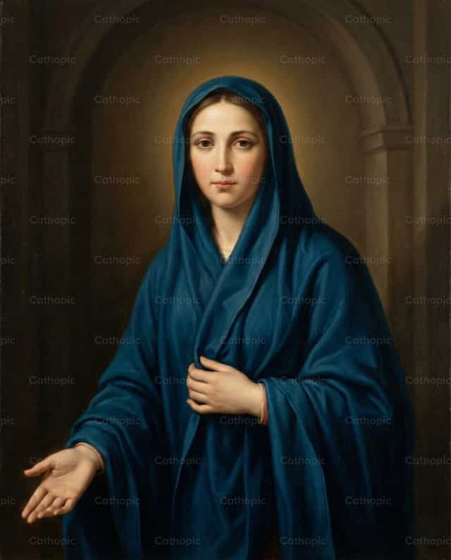 La Vierge Marie en contemplation - Images catholiques de stock - Photo de Adrián Reina