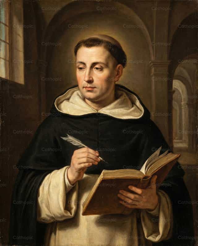 Retrato de Santo Tomás de Aquino - Banco de imágenes católicas