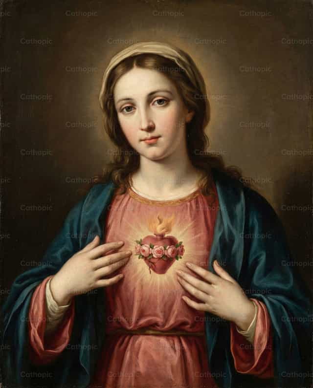 Niepokalane Serce Maryi - Katolickie zdjęcia stockowe
