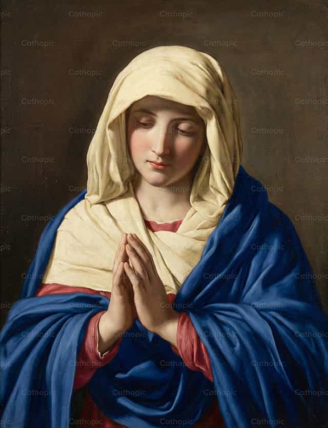 Ang Birheng Maria sa Panalangin - Mga Catholic stock image