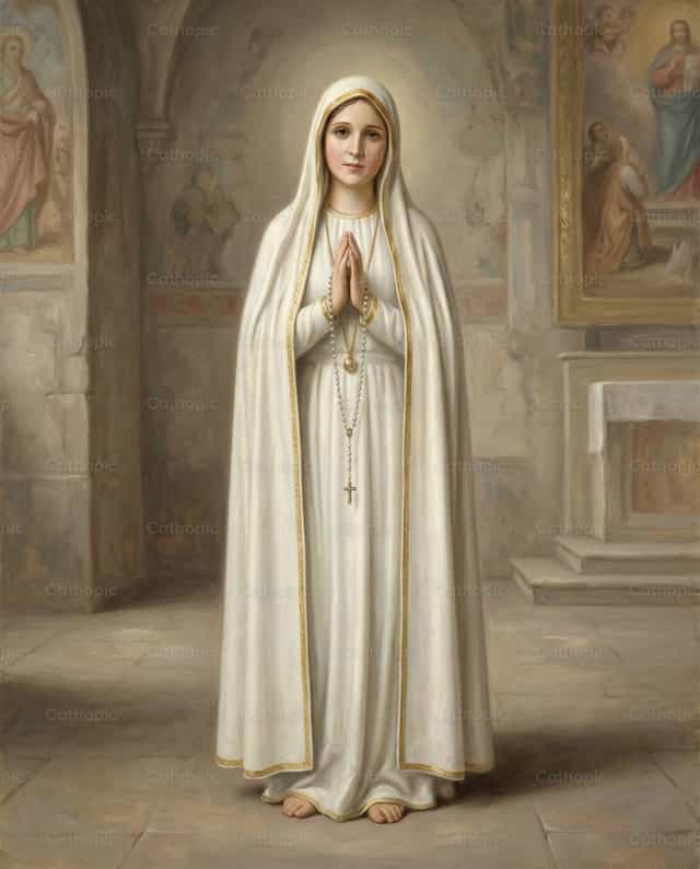 La Virgen María en Oración - Banco de imágenes católicas