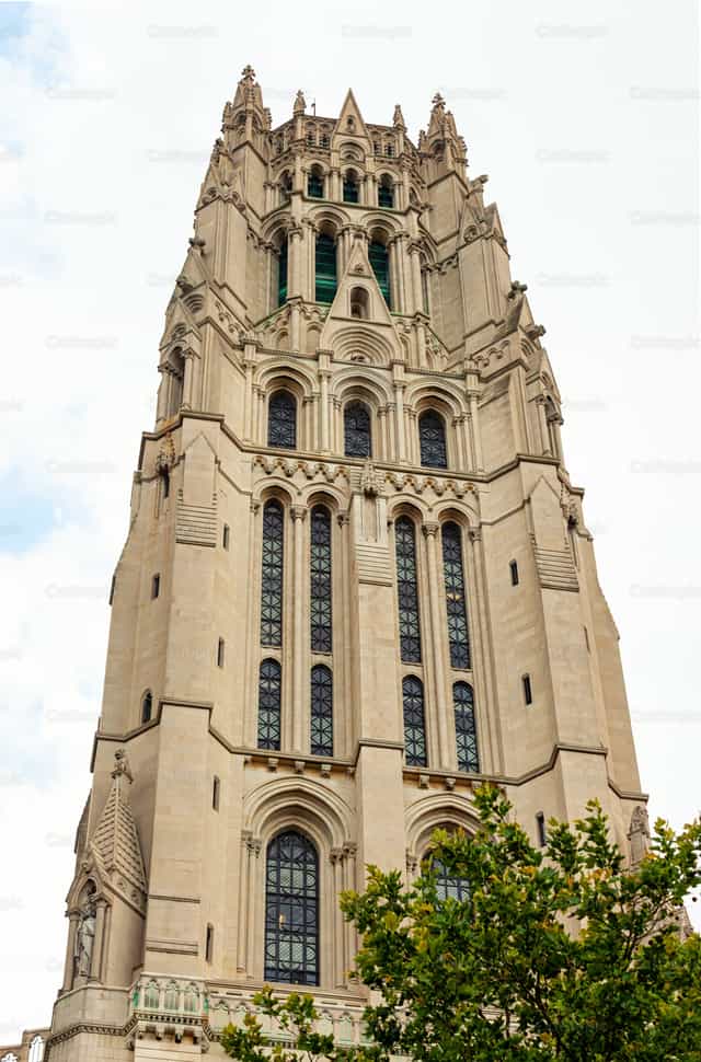Riverside Church tower building a New York City landmark - Catholic stock images - Photo by Antonio Gravante