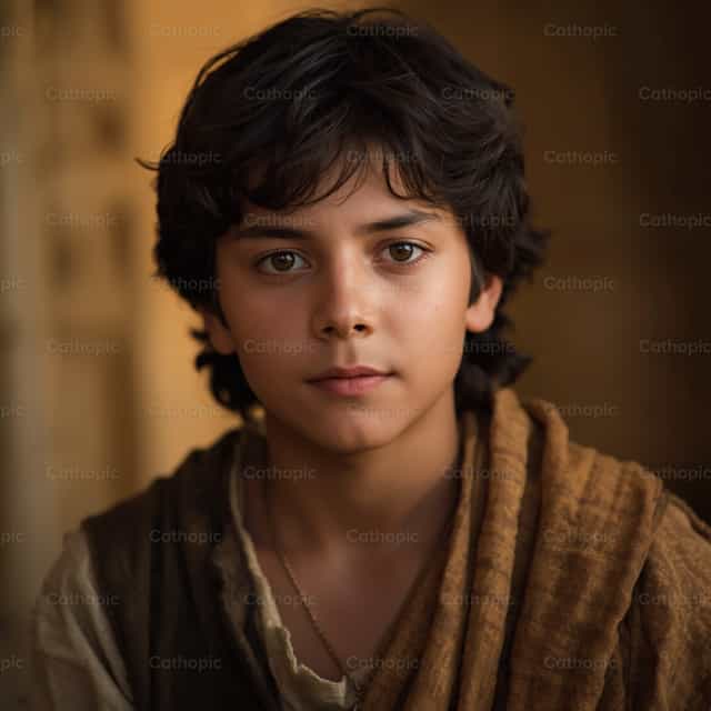 Een jongen genaamd Jezus - Katholieke stockfoto's