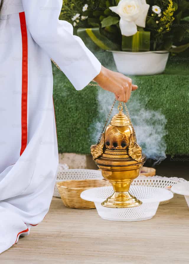 Incense burner - Catholic stock images
