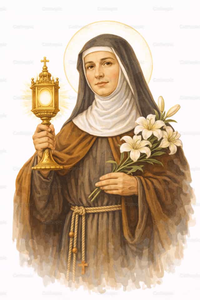 Heilige Klara von Assisi - Katholische Stockfotos
