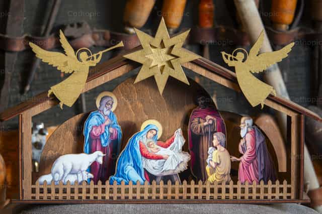 Belén navideño moderno - Banco de imágenes católicas - Fotografía por Joan Sutter