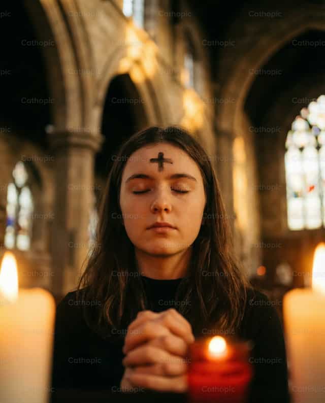 Cenere - Mercoledì delle Ceneri - Immagini stock cattoliche