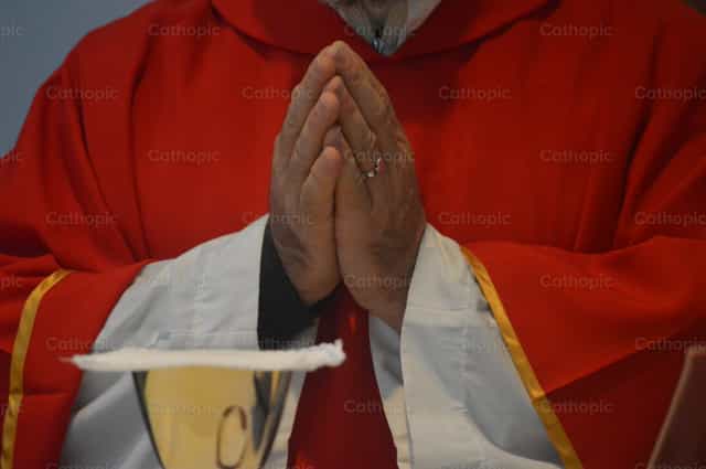 Mga kamay na inialay - Mga Catholic stock image